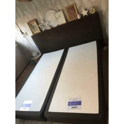 Boxspring 2x 90/200 inclusief hoofdbord