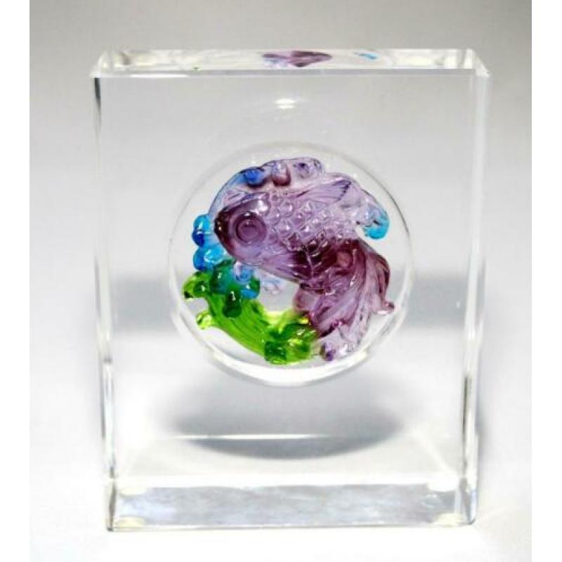 Prachtige Japanse Koi Karper Kristal Paperweight