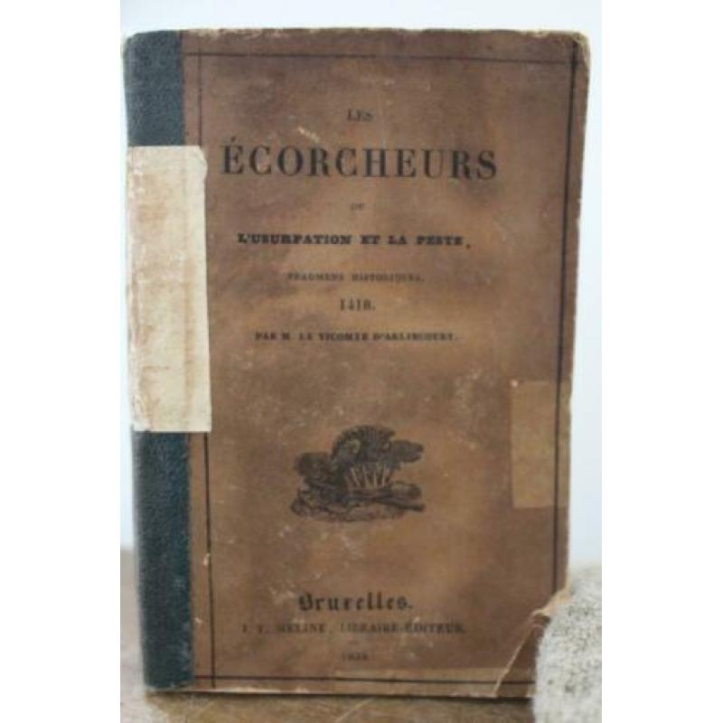 Oud brocante Franstalig boek Bruxelles 1833 *Pronck & Praal*