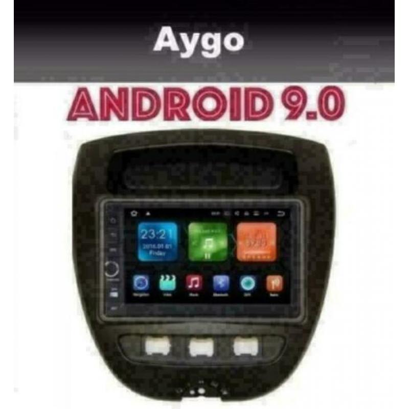 Toyota Aygo radio navigatie android 9.0 usb wifi dab+ carkit