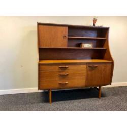 Hoog model teak 1960 retro Engels dressoir van Avalon