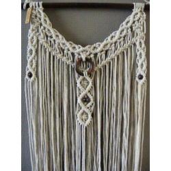 Macrame wandhanger donker hout