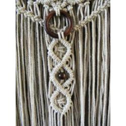 Macrame wandhanger donker hout