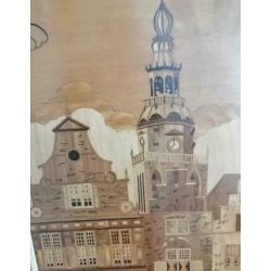 Leiden het Stadhuis hout door Stoute huisvlijt kunst vind ik