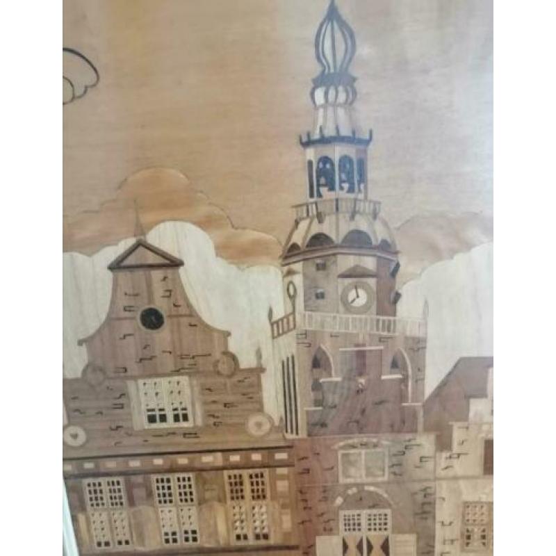 Leiden het Stadhuis hout door Stoute huisvlijt kunst vind ik