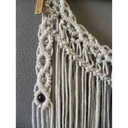 Macrame wandhanger donker hout