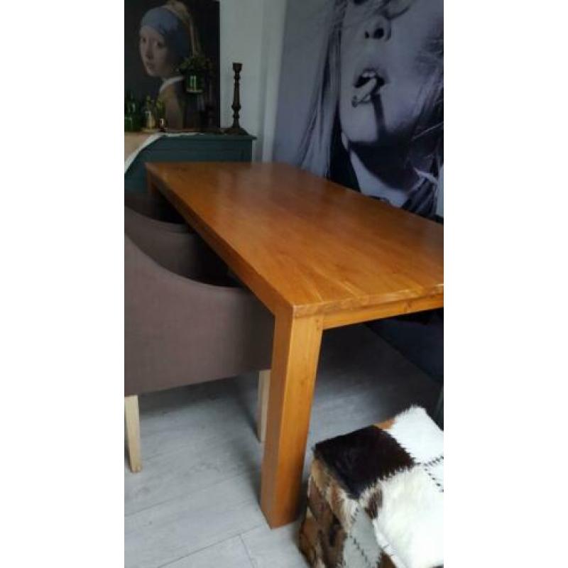 Fraaie massief grenen eettafel