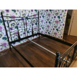 Ikea Noresund 2-persoons zwart metalen bedframe 160*200