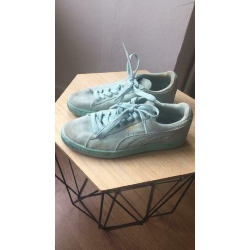 Puma suede lichtblauw