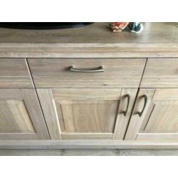 Dressoir massief eiken ( white Wash)