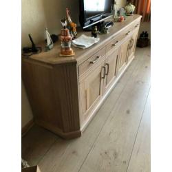 Dressoir massief eiken ( white Wash)