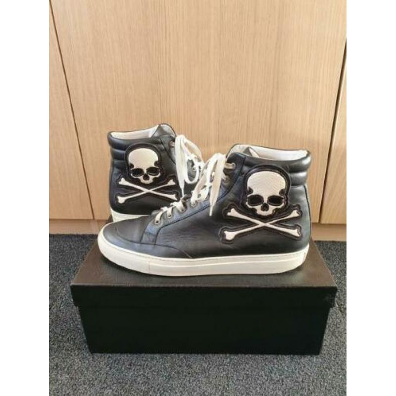 Philipp plein skull sneakers high top zwart/wit (43)