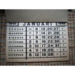 Scheurkalender 1946~Originele Kalender~1e Oorlogsvrije Jaar