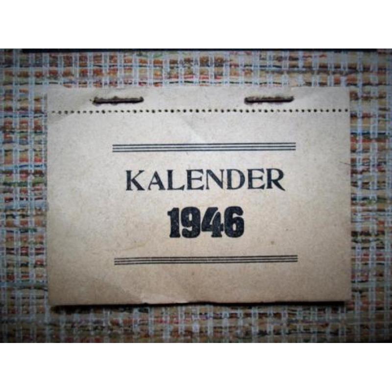 Scheurkalender 1946~Originele Kalender~1e Oorlogsvrije Jaar