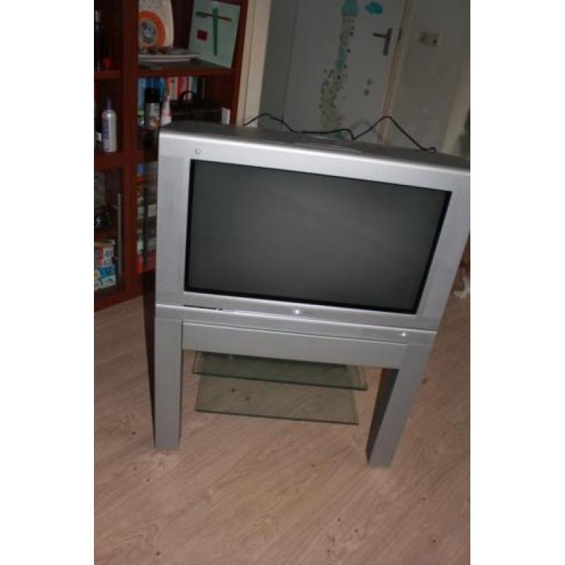 Philips kleuren TV met onderkast, 28PW9527/12 zilver