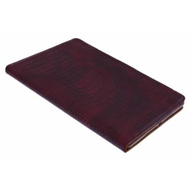 iPad 2017 (9.7 inch) Luxe Bordeaux Krokodillen Skin Book Ty