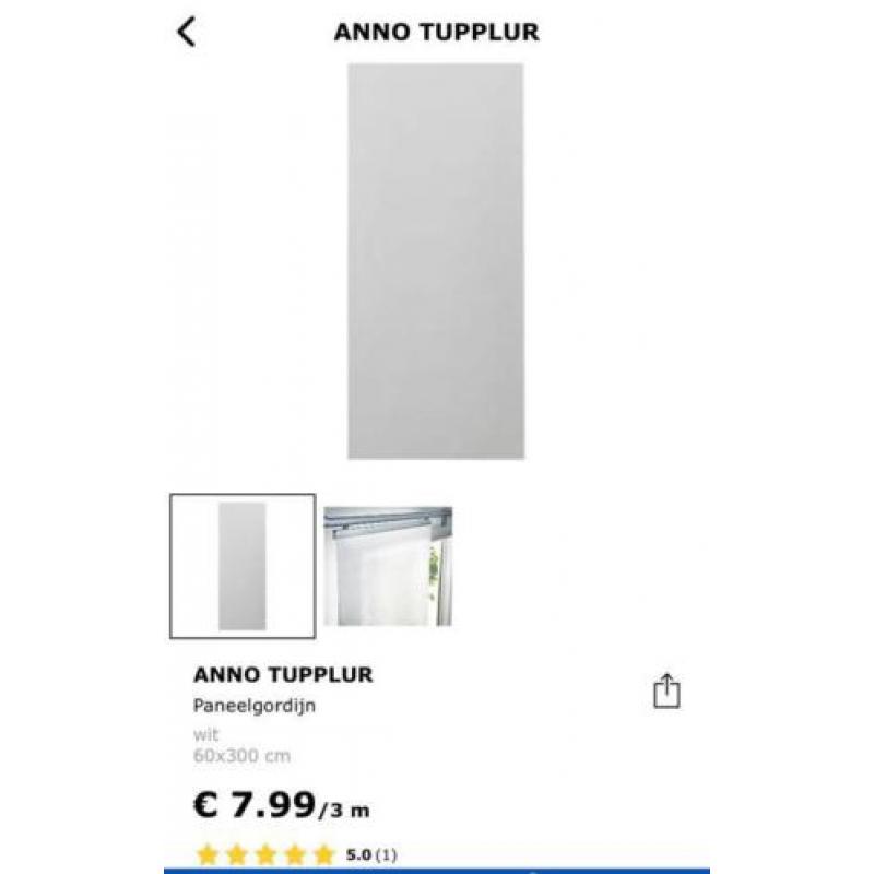 Paneelgordijnen Ikea Tupplur